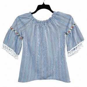 Arizona Jean Co. Girl’s Blouse/Size Large 14 Fringed Sleeves